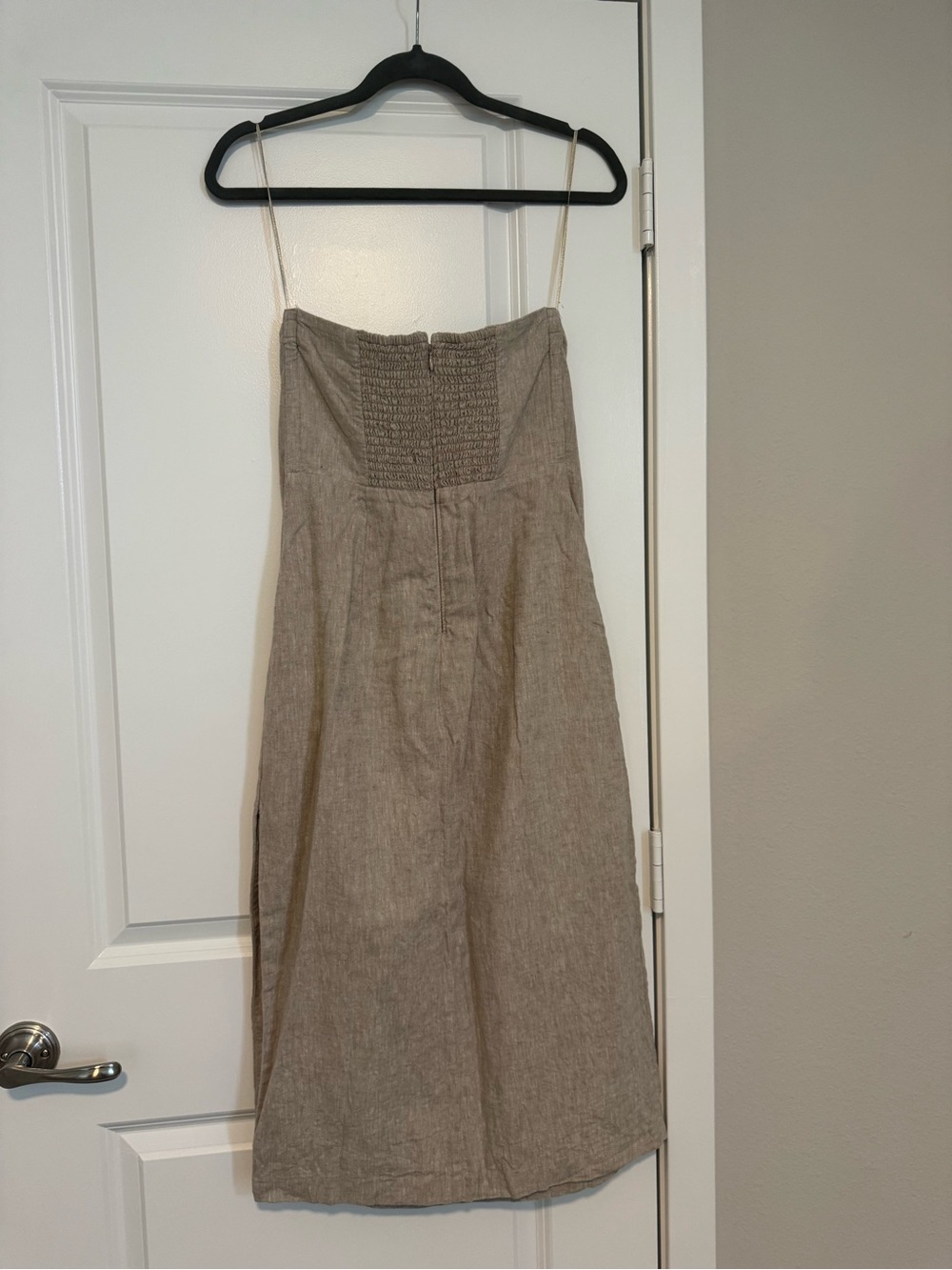 Abercrombie Strapless Linen Midi Dress - Picture 2 of 3